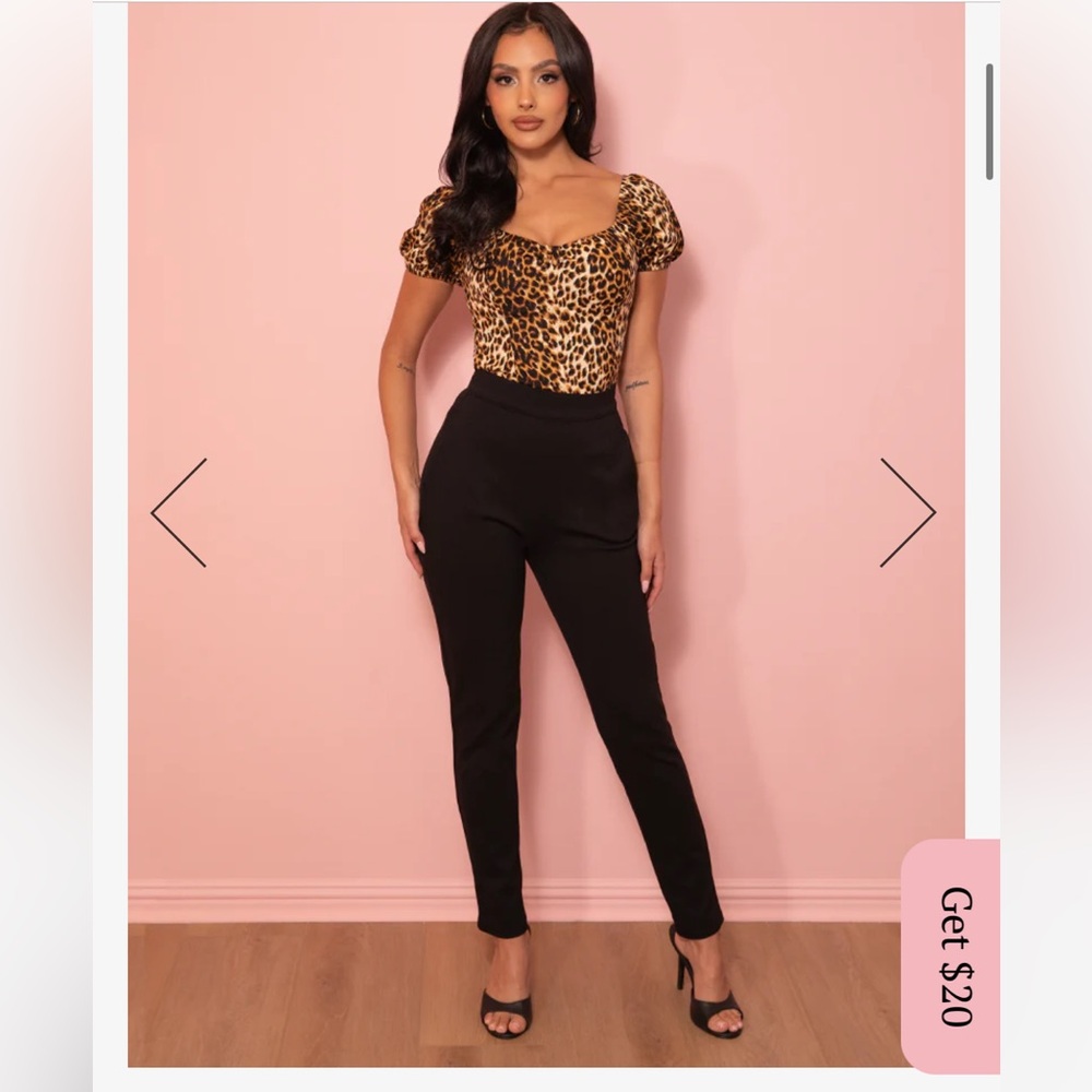 VIXEN BY MICHELINE PITT - CIGARETTE PANTS IN BLACK PONTE